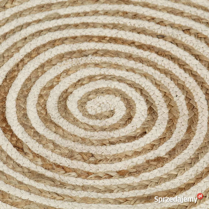 Dywanik ręcznie wykonany z juty spiralny wzór Pozostałe Warszawa
