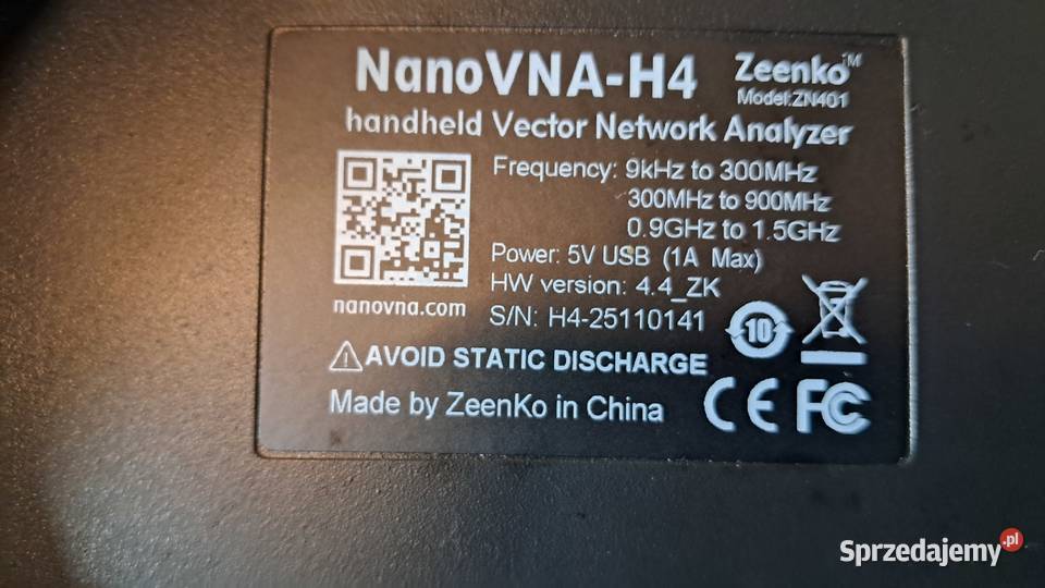 NanoVNAH4 H 4calowy wektorowy analizator Ostrów Wielkopolski