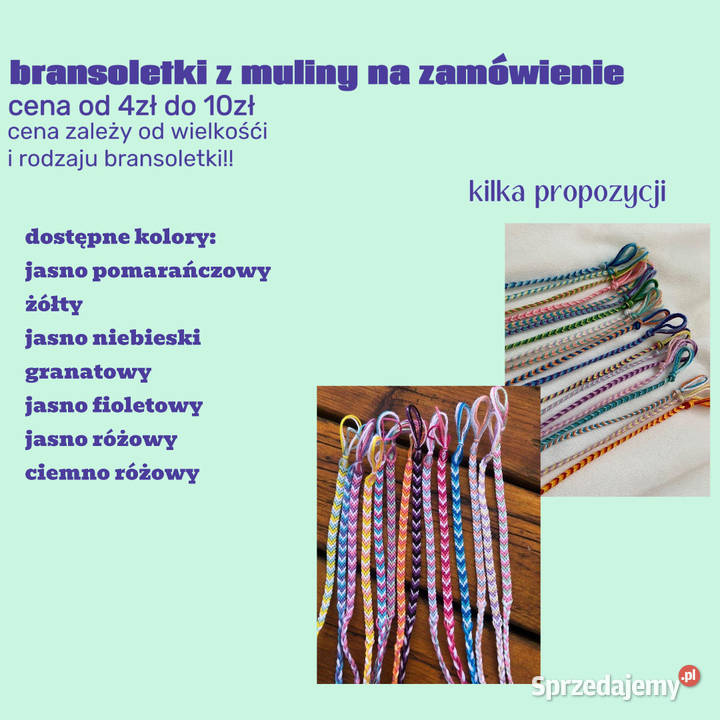 bransoletki z muliny na zamówienie Piła