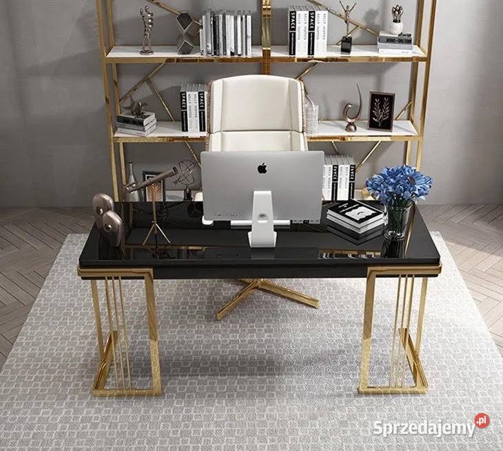 Czarne złote biurko ze stali nierdzewnej ACŁ małopolskie Nowy Sącz