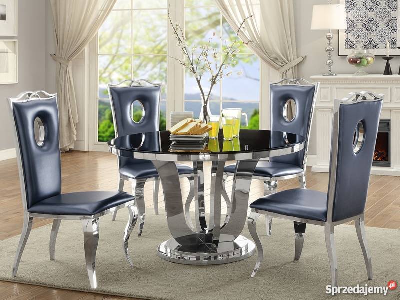 Stół glamour Emily śr 130 jadalniany szklany Warszawa