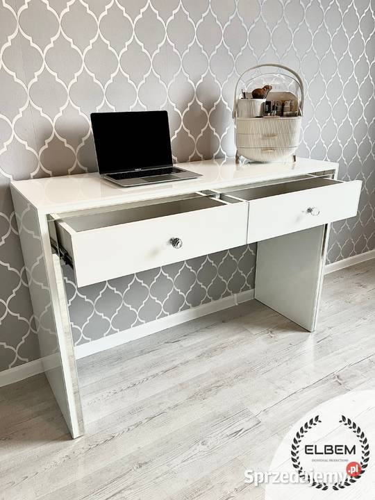 Szklana toaletka w stylu Glamour lustrzana ramka Radom