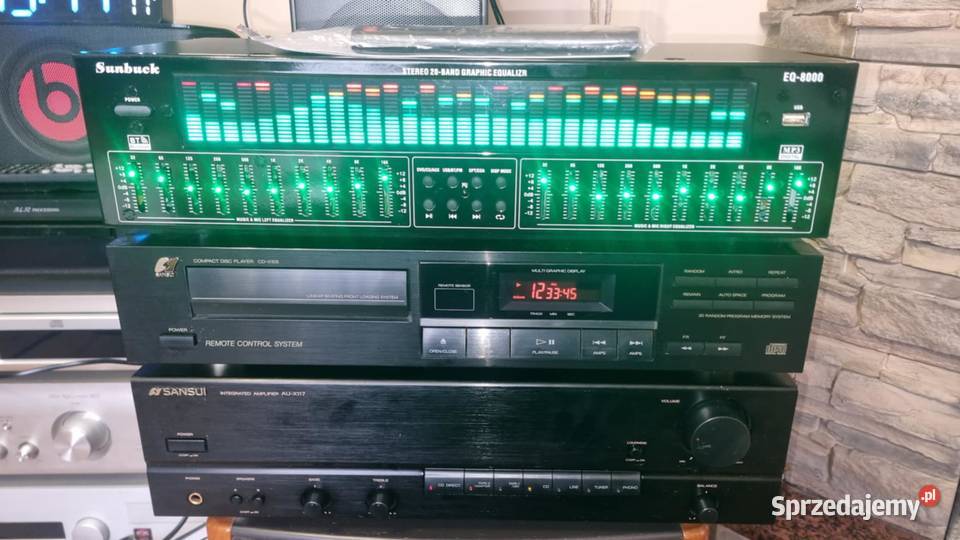 Wzmacniacz SANSUI AUX117 2x40W CD Sansui CDX105 Warta
