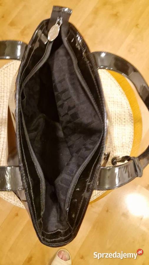 Czarna TOREBKA marki FURLA lakier połysk średnia czarny Lublin sprzedam