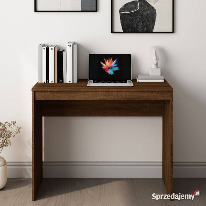 Biurko brązowy dąb 90x40x72 materiał Warszawa