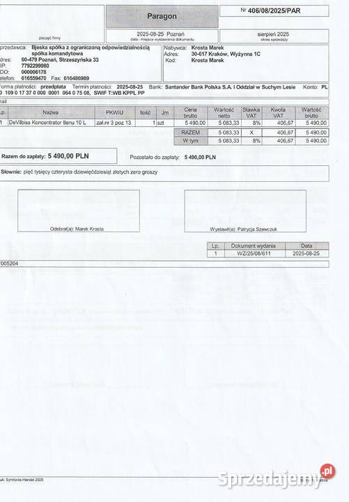Medyczny koncentrator tlenu 10litrowy DeVilbiss Sprzęt medyczny Kraków