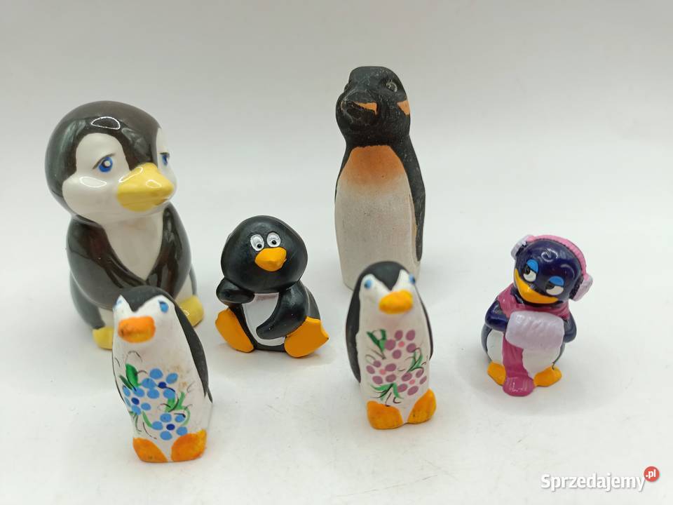 Ozdoby mini ptaki pingwiny rodzina Zamość