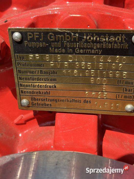 Motopompa strażacka PFJ Jhstadt TS 88 Niemiecka Tuliszków