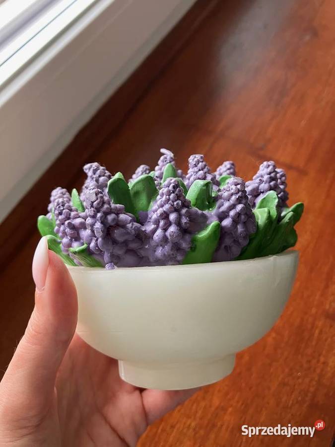 Nowa unikatowa świeca lawenda doniczka kwiatki Świece sprzedam
