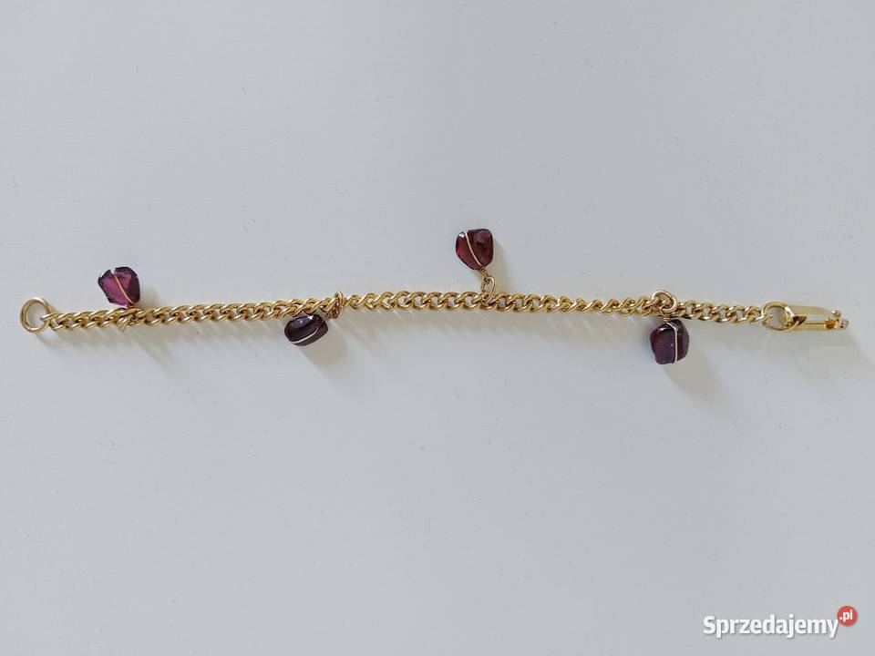 bransoletka z kamieniami 175 kolor złoty wielkopolskie