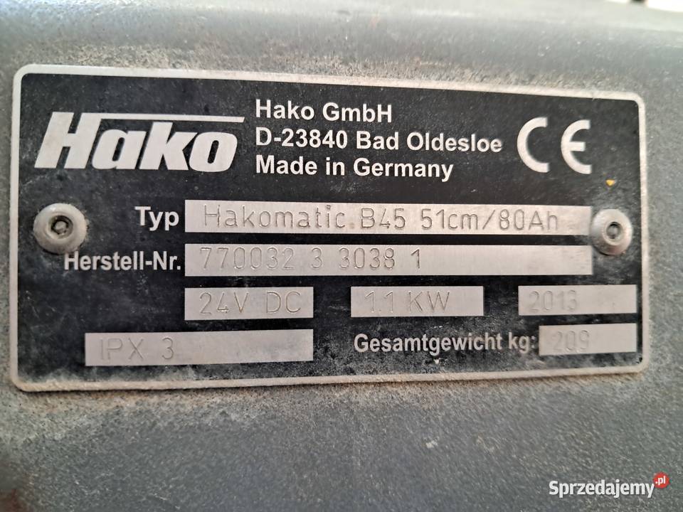 Maszyna do mycia podłóg Hako B45 podkarpackie Rzeszów