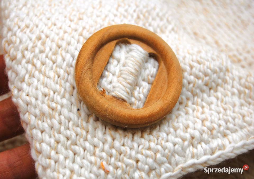 Poncho ponczo damskie kremowobiałe Portugalia Swetry i golfy lubelskie Lublin sprzedam