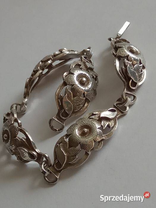 Piękna srebrna bransoletka stare srebroWarmet dolnośląskie Wrocław