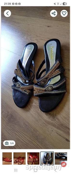 Ozdobne nowe klapki buty rozmiar 39dwie pary 70 Bielsko-Biała