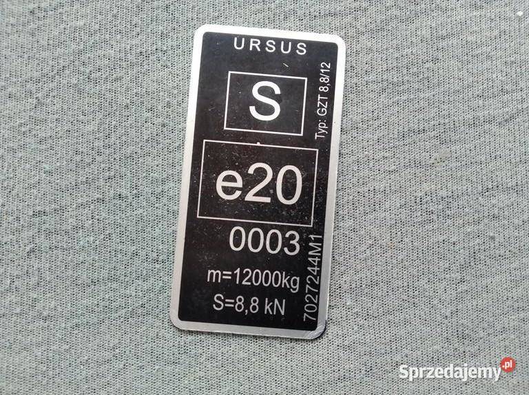 Ursus oryginalna tabliczka znamionowa Pozostałe Lublin