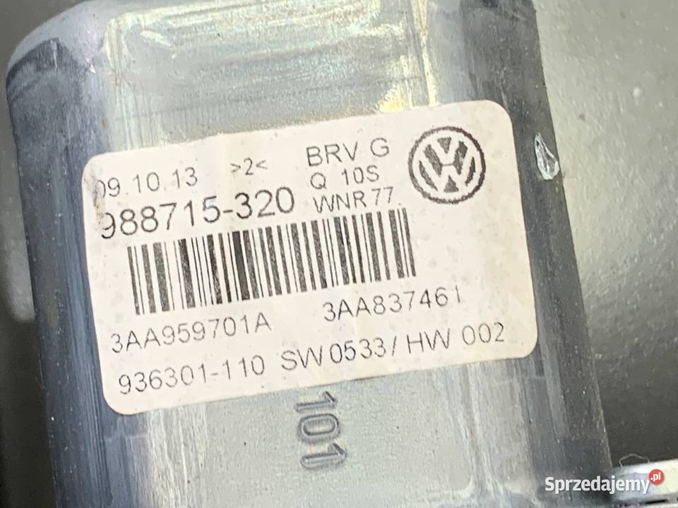 PODNOŚNIK SZYBY LEWY PRZÓD VW PASSAT B7