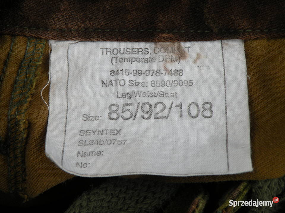 Spodnie DPM Temperate 8592108 Militaria dolnośląskie sprzedam