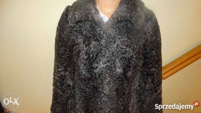 Futro futerko naturalne z karakuł nowe srebrne Łódź sprzedam