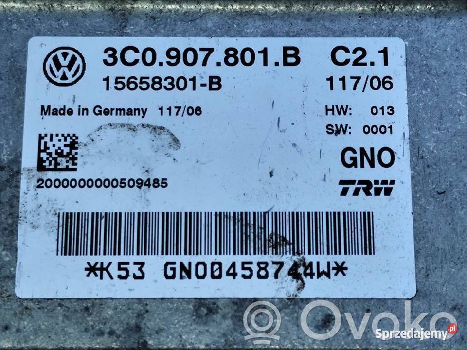 VW PASSAT B6 STEROWNIK MODUŁ HAMULCA RĘCZNEGO Pozostałe wielkopolskie