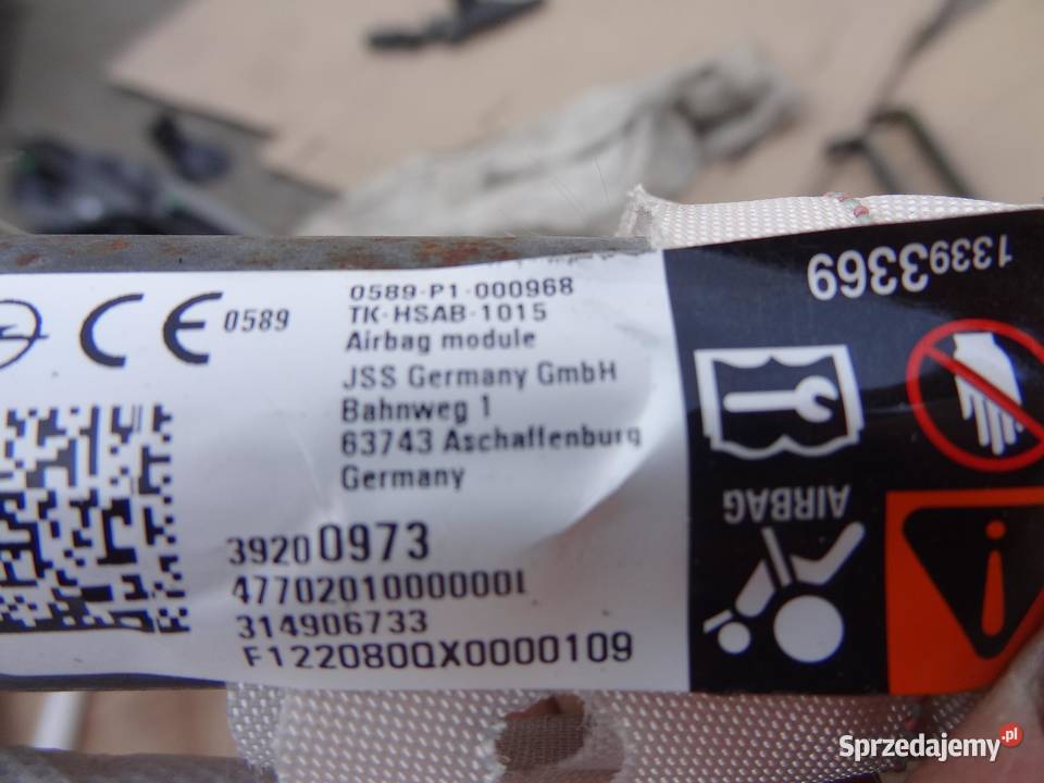 KURTYNA AIRBAG LEWA OPEL INSIGNIA B KOMBI