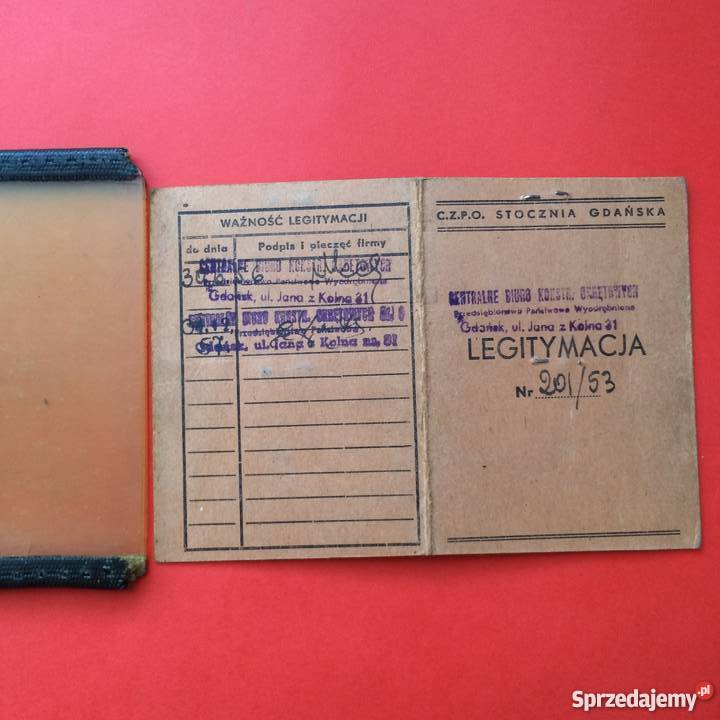 173 Legitymacja Stoczni Gdańskiej zachodniopomorskie Szczecin