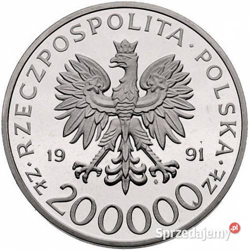 MONETA 200000 1991 Gen Okulicki Niedźwiadek K79 mazowieckie Warszawa