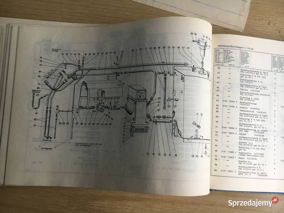 Ersatzteilkatalog Mobilkran Mobilbagger T1742A Łęczyca