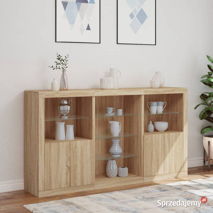 Szafka z oświetleniem LED dąb sonoma 1815x37x100 Pozostałe Warszawa