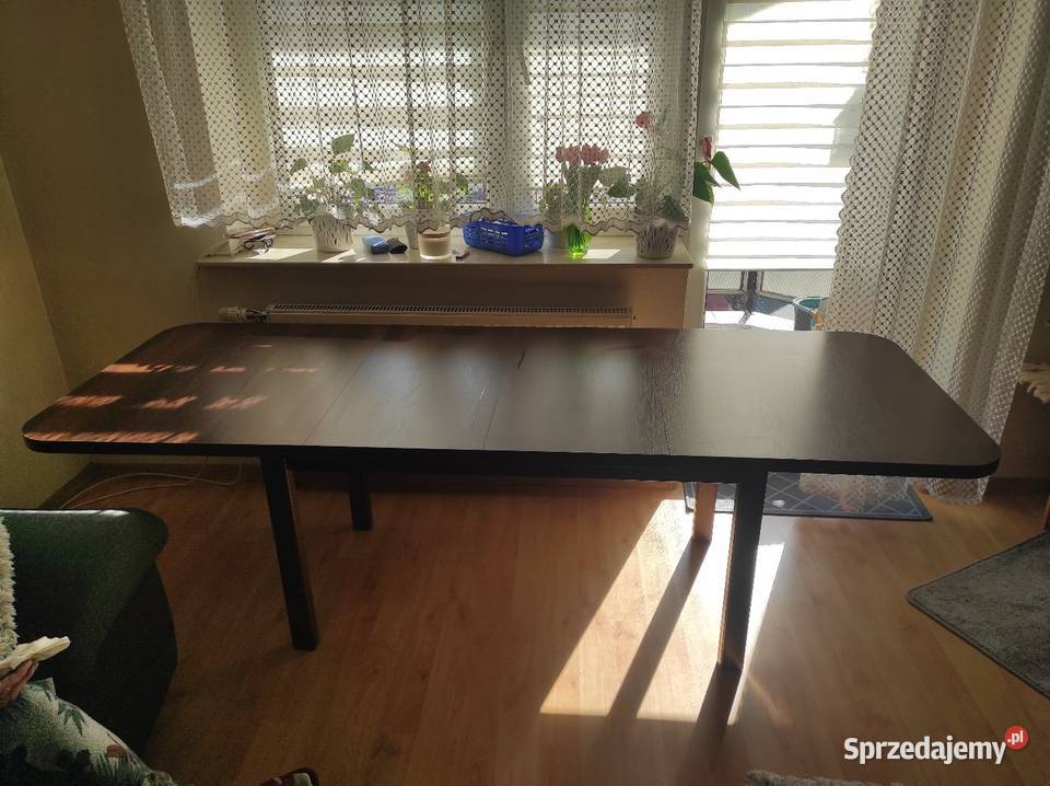 Stół rozsuwany ciemny braz 140cm Tuchola