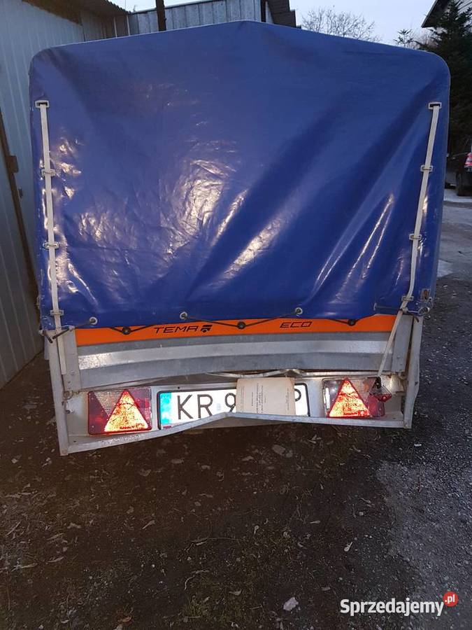 uszkodzona przyczepa Tema Eco zarejestrowana z małopolskie Kraków