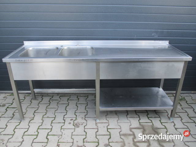 ZLEW GASTRONOMICZNY 2 KOMOROWY Z PÓŁKĄ Ostrów Wielkopolski sprzedam