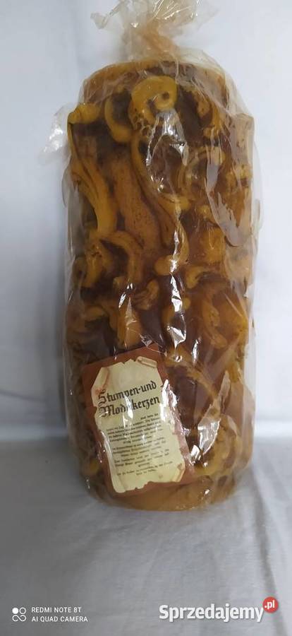 Duża niemiecka świeca modelowanaWysokość 22 x Świeczniki Wałbrzych