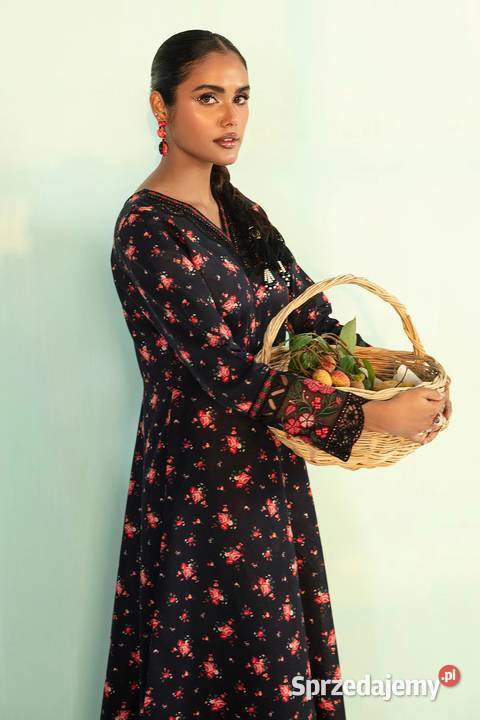 Komplet długa sukienka maxi spodnie M 38 bawełna zachodniopomorskie Szczecin