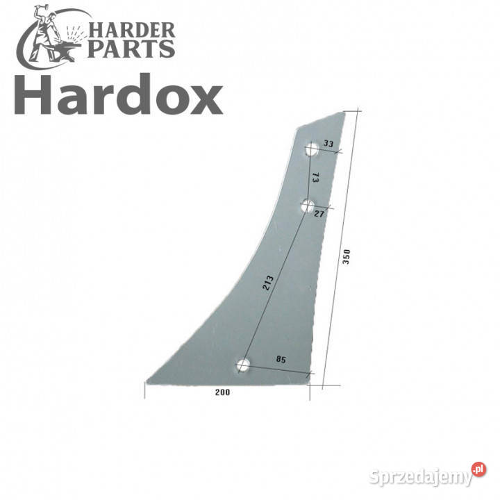 Pierś HARDOX 800601L części do pługa VOGEL NOOT podlaskie Suwałki