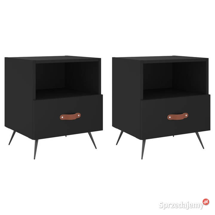 Szafki nocne 2 czarne 40x35x475 WM827375 Warszawa