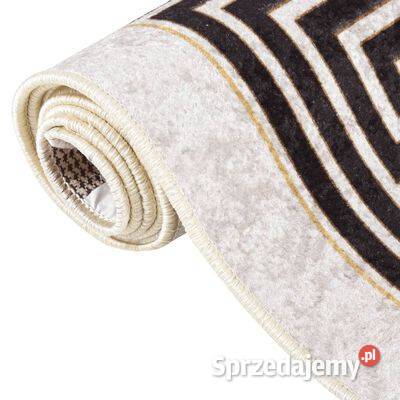 vidaXL Dywan możliwość prania 80x150 jasny beż
