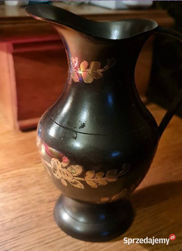 Dzbanek mosiężny do kompletów kieliszków 1914 śląskie Katowice