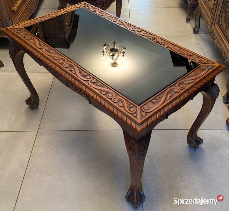 Wspaniałydębowy stolik na lwich łapach sklep Dąbrowa Górnicza
