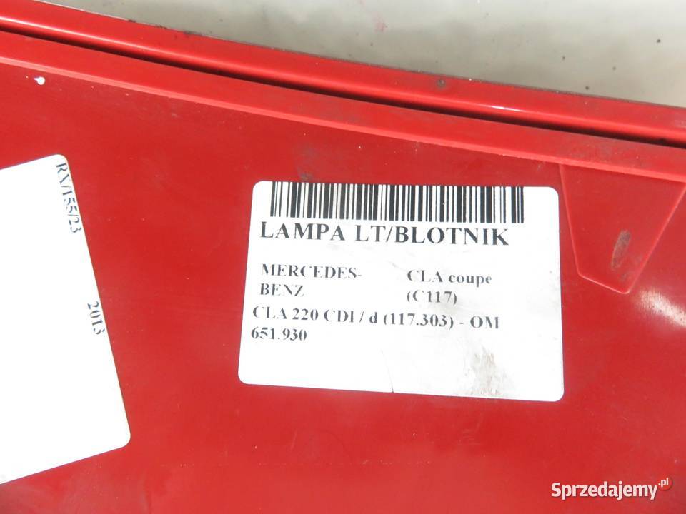 LAMPA LEWA TYLNA MERCEDES CLA coupe C117 osobowe