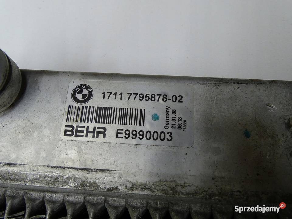 CHŁODNICA WODY 7795878 20 25 30 D BMW E60 E61 Chłodnie wody