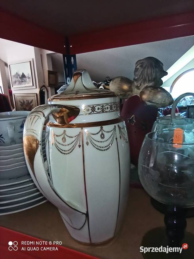 Złota pajęczynka Ręcznie zdobiony Dzbanek do pomorskie