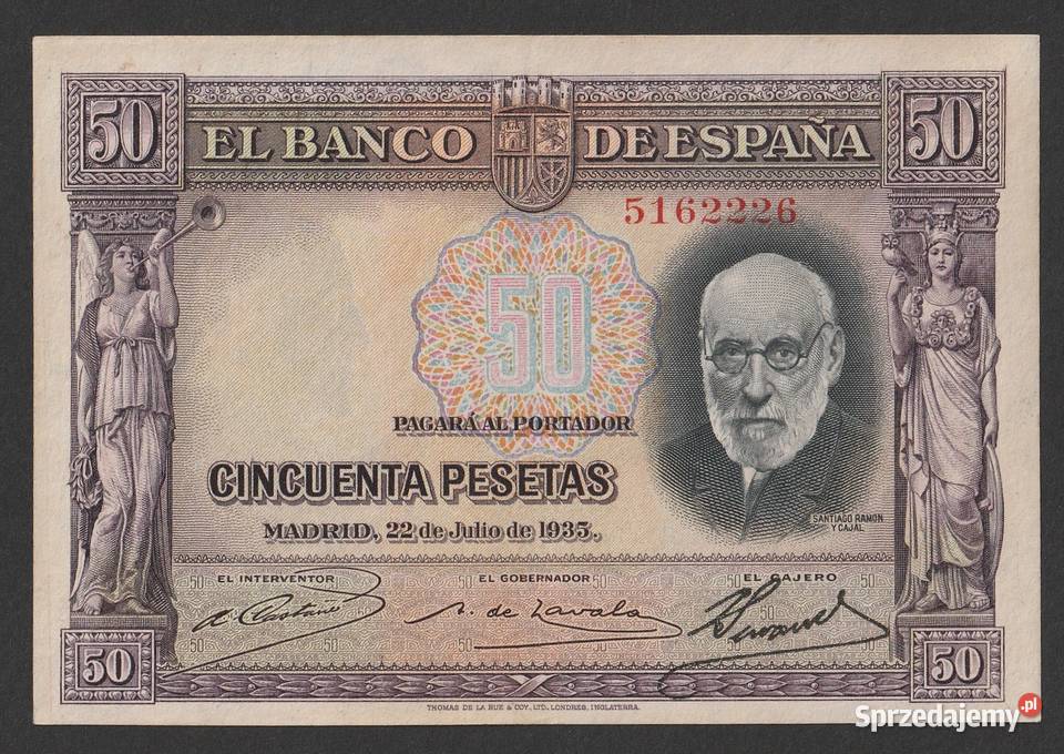 Hiszpania 50 peset 1935 Ramon y Cajal 516 stan 2