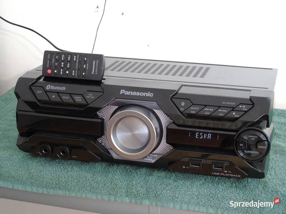 Wieża Panasonic SAAKX520 pilot radio RDS USB mp3 Jasło sprzedam