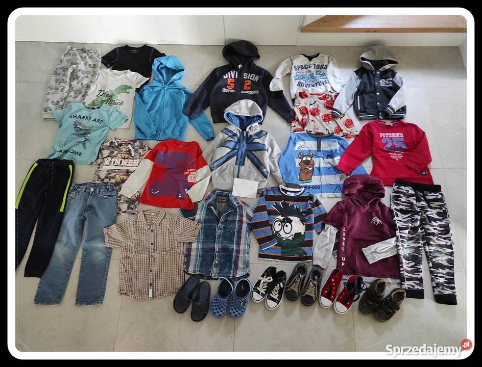 Zestaw ubrań dziecięcych rozmiar 122 buty 30 i Odzież Płock