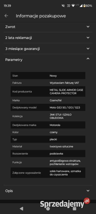 Pancerne etui slide do Motorola G23 Pozostałe Aleksandrów Kujawski