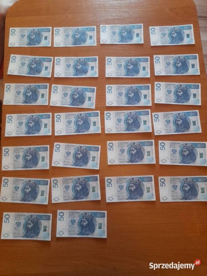 Banknot 50 serja 4469 i 7191 dolnośląskie Oleśnica