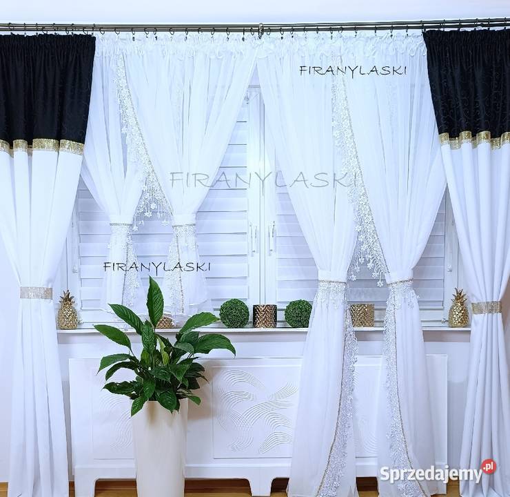 Firana 400x155 Firany do pokoju salonu złote Płońsk