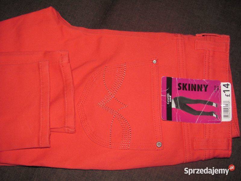 spodnie 38 M SKINNY GRORGE DENIM 105 czerwony lubelskie Zamość sprzedam