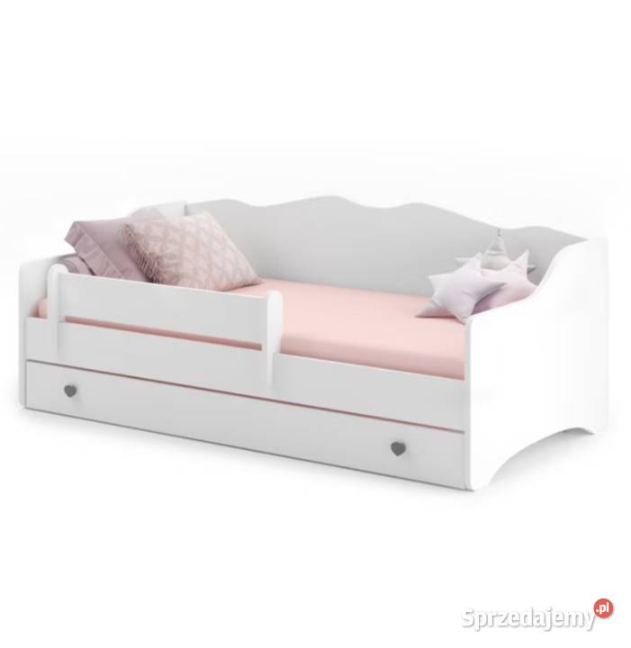 Łóżko Emma 160x80 białe z szufladą i materacem Płock sprzedam