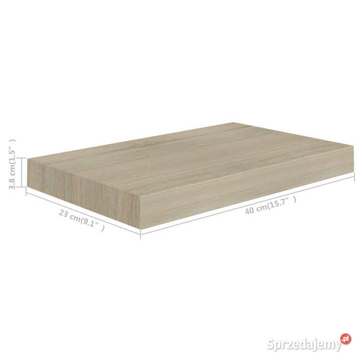 Półka ścienna kolor dębowy 40x23x38 MDF WM323868 Warszawa